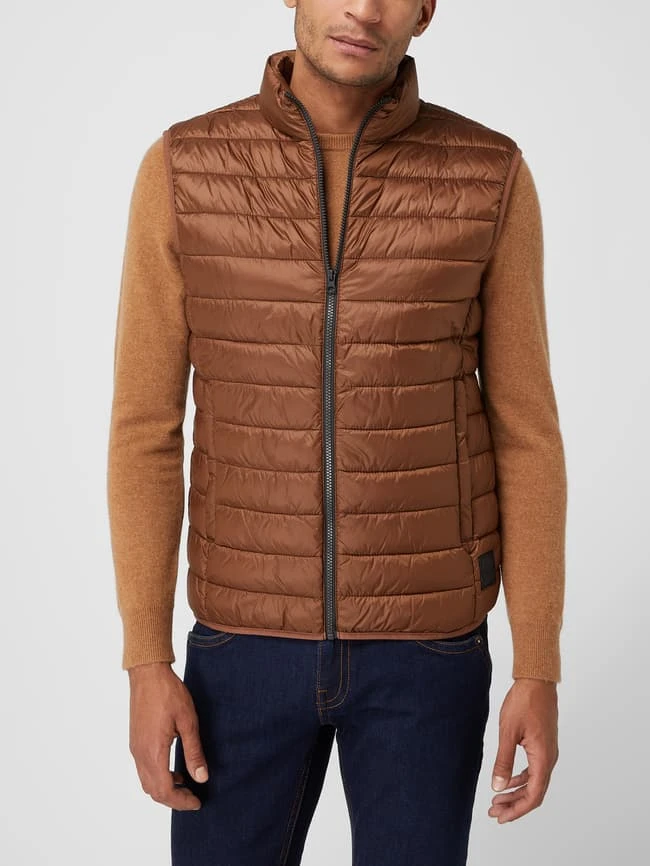 Calamar Light-Steppweste Mit Stehkragen - Wasserabweisend - Mittelbraun 4 Calamar Light-Steppweste Mit Stehkragen - Wasserabweisend - Mittelbraun – Bild 4