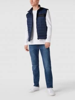 BOSS Steppweste Mit Stehkragen Modell 'Darolan' - Dunkelblau