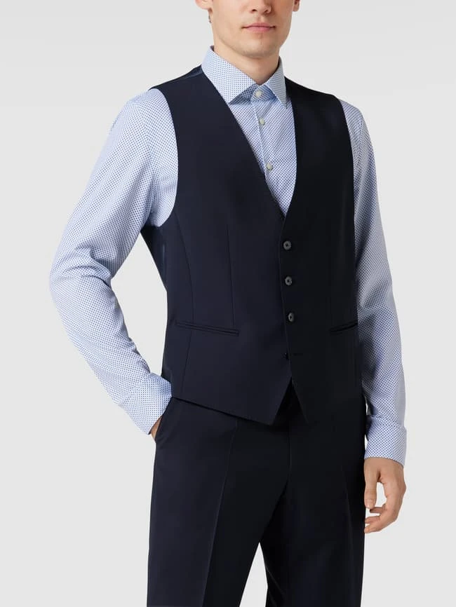 BOSS Weste Mit Paspeltaschen - Marineblau 4 BOSS Weste Mit Paspeltaschen - Marineblau – Bild 4