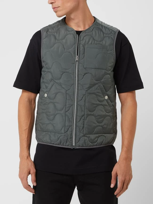 MCNEAL Steppweste Mit Brusttasche - Dunkelgrau 4 MCNEAL Steppweste Mit Brusttasche - Dunkelgrau – Bild 4