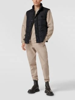 JOOP! Collection Steppweste Mit Label-Patch - Schwarz