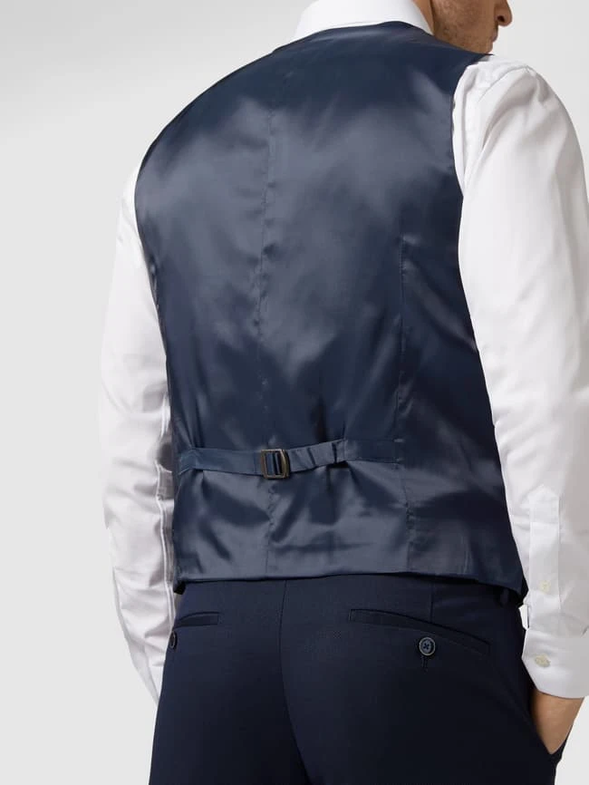 MCNEAL Slim Fit Weste Mit Webmuster - Marineblau 3 MCNEAL Slim Fit Weste Mit Webmuster - Marineblau – Bild 3
