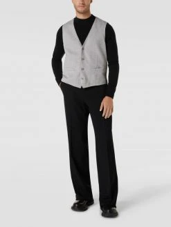 Tommy Hilfiger Shop 38 Christian Berg Men Weste Mit Eingrifftaschen - Hellgrau