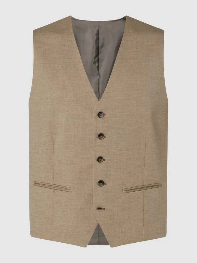 Selected Homme Slim Fit Weste Mit Stretch-Anteil Modell 'Mylologan' - Beige Meliert 1 Selected Homme Slim Fit Weste Mit Stretch-Anteil Modell 'Mylologan' - Beige Meliert