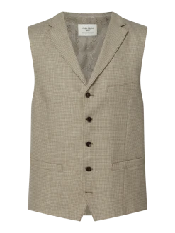 Carl Gross Weste Aus Leinenmischung - Beige
