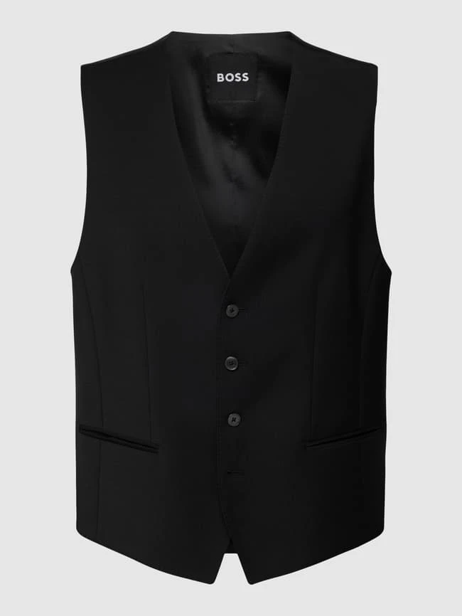 BOSS Weste Mit Paspeltaschen - Schwarz 2 BOSS Weste Mit Paspeltaschen - Schwarz – Bild 2