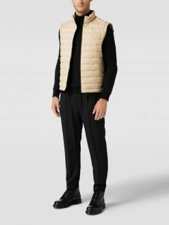 BOSS Steppweste Mit Label-Print Modell 'Calano' - Beige