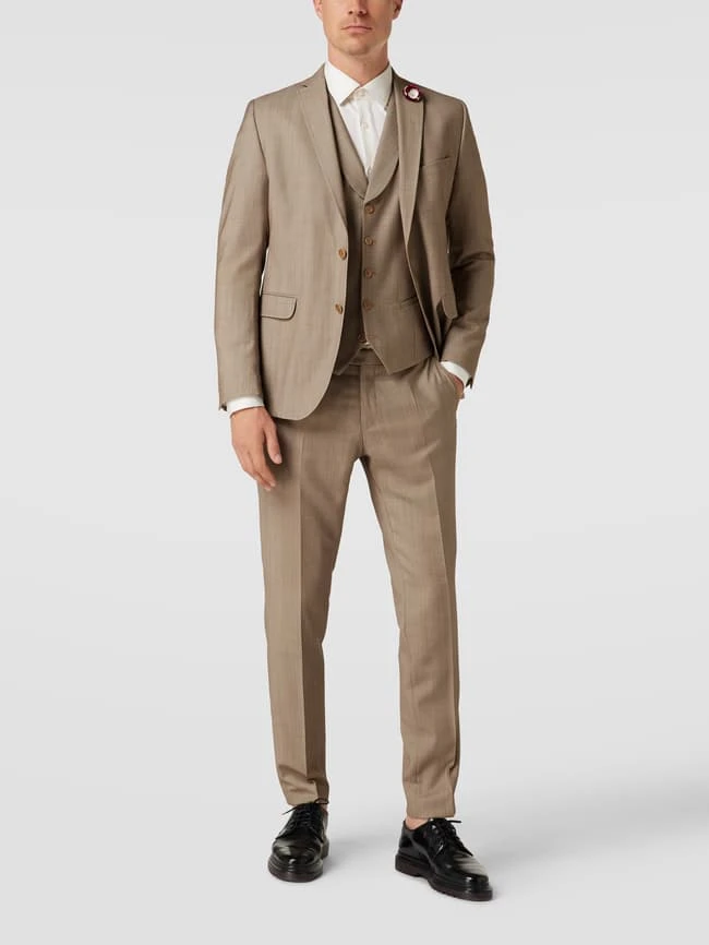 CG - Club Of Gents Weste Mit Schalkragen - Beige 1 CG - Club Of Gents Weste Mit Schalkragen - Beige