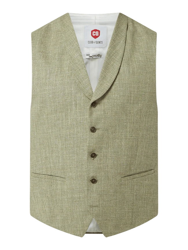 CG - Club Of Gents Weste Aus Baumwolle Modell 'Paddy' - Grün 2 CG - Club Of Gents Weste Aus Baumwolle Modell 'Paddy' - Grün – Bild 2