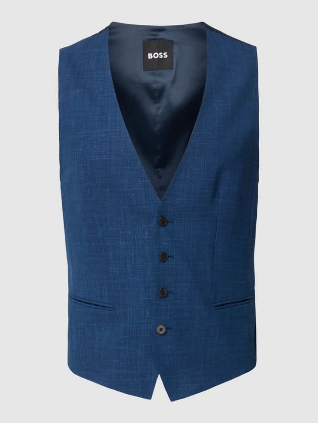 BOSS Regular Fit Weste Mit Paspeltaschen - Blau 2 BOSS Regular Fit Weste Mit Paspeltaschen - Blau – Bild 2