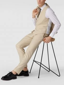 HUGO Anzugweste Mit Paspeltaschen - Beige