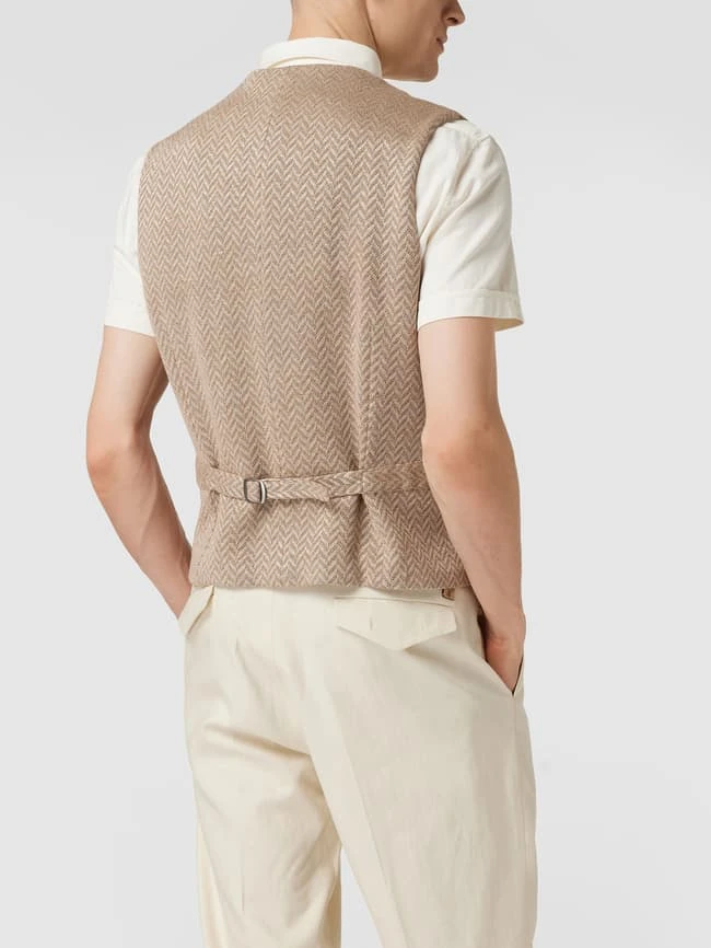 CG - Club Of Gents Weste Mit Schalkragen - Beige 5 CG - Club Of Gents Weste Mit Schalkragen - Beige – Bild 5