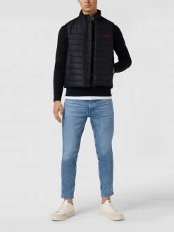 HUGO Steppweste Mit Stehkragen - Marineblau