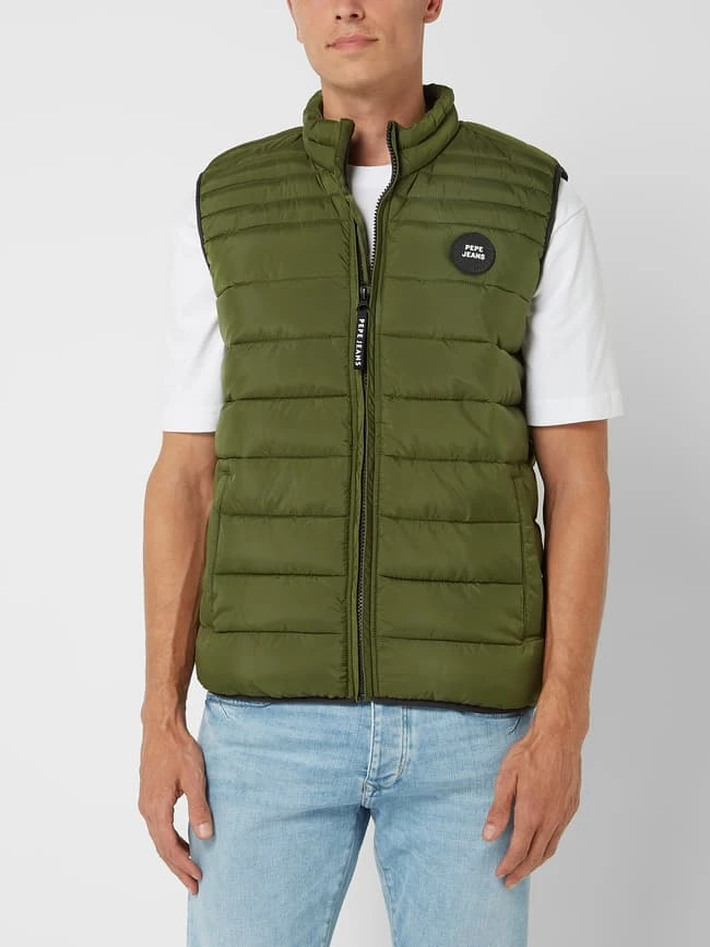 Pepe Jeans Steppweste Mit Stehkragen Modell 'Jack' - Dunkelgrün 4 Pepe Jeans Steppweste Mit Stehkragen Modell 'Jack' - Dunkelgrün – Bild 4
