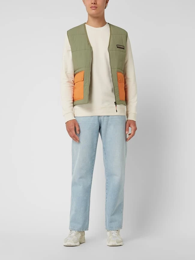 Napapijri Steppweste Mit Pattentaschen Modell 'Ski' - Olivgrün 1 Napapijri Steppweste Mit Pattentaschen Modell 'Ski' - Olivgrün