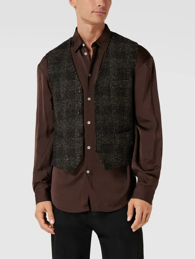 CG - Club Of Gents Weste Mit Label-Detail Modell 'Mosley' - Dunkelbraun 4 CG - Club Of Gents Weste Mit Label-Detail Modell 'Mosley' - Dunkelbraun – Bild 4