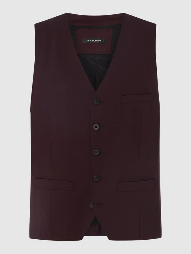 Roy Robson Weste Mit Stretch-Anteil - Bordeaux Rot 1 Roy Robson Weste Mit Stretch-Anteil - Bordeaux Rot