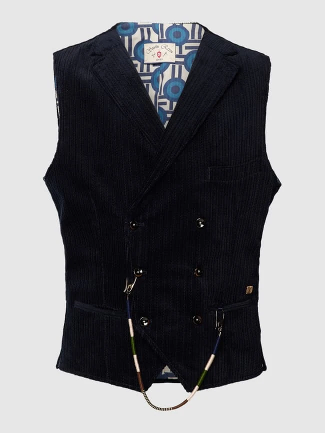 CG - Club Of Gents Weste Aus Cord Modell 'Mathew' - Marineblau 2 CG - Club Of Gents Weste Aus Cord Modell 'Mathew' - Marineblau – Bild 2