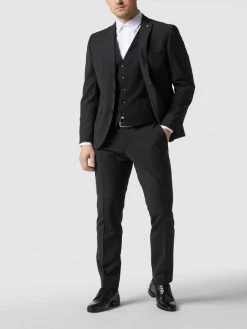 CG - Club Of Gents Weste Mit Leistentaschen Modell 'Carlto' - Schwarz