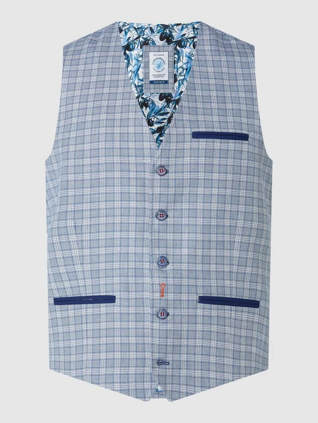 A Fish Named Fred Weste Mit Karomuster - Blau 2 A Fish Named Fred Weste Mit Karomuster - Blau – Bild 2