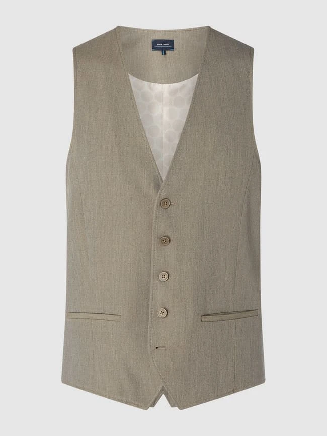 Pierre Cardin Modern Fit Weste Mit Stretch-Anteil Modell 'Gab' - 'Futurerflex' - Schlamm 2 Pierre Cardin Modern Fit Weste Mit Stretch-Anteil Modell 'Gab' - 'Futurerflex' - Schlamm – Bild 2