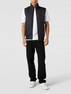 Christian Berg Men Steppweste Mit Kontrastiven Einsätzen - Marineblau