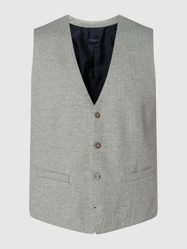 Christian Berg Men Weste Mit Eingrifftaschen - Hellgrau 2 Christian Berg Men Weste Mit Eingrifftaschen - Hellgrau – Bild 2