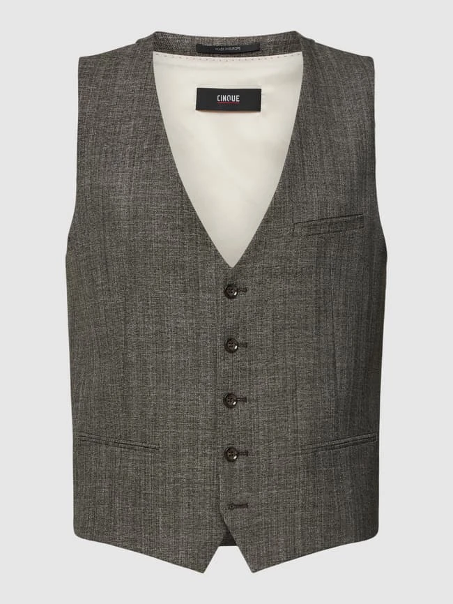 Cinque Weste Mit Paspeltaschen Modell 'Vitra' - Taupe 2 Cinque Weste Mit Paspeltaschen Modell 'Vitra' - Taupe – Bild 2