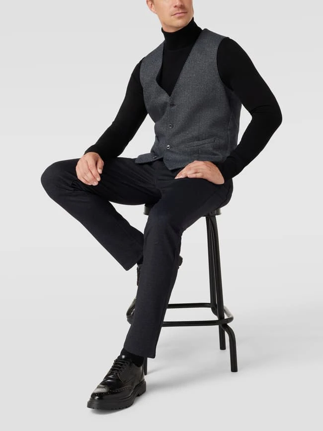 Christian Berg Men Weste Mit Eingrifftaschen - Blau 1 Christian Berg Men Weste Mit Eingrifftaschen - Blau