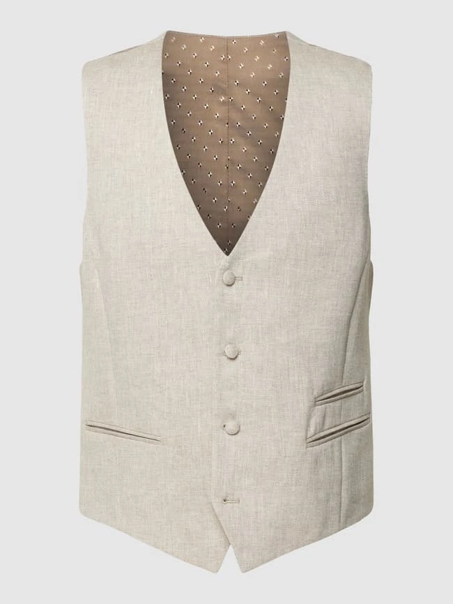 DIGEL Weste Mit Paspeltaschen Modell 'LAURENT' - Sand 1 DIGEL Weste Mit Paspeltaschen Modell 'LAURENT' - Sand