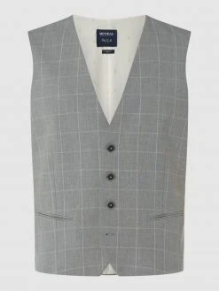 MCNEAL Slim Fit Weste Mit Stretch-Anteil - Mittelgrau