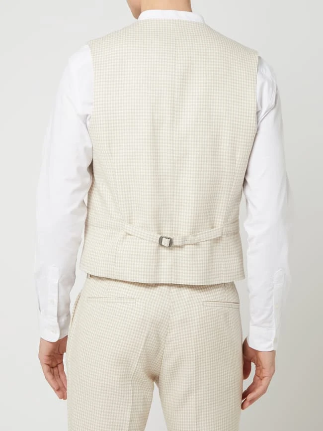 CG - Club Of Gents Slim Fit Weste Mit Leinen-Anteil Modell 'Paddy' - Beige 5 CG - Club Of Gents Slim Fit Weste Mit Leinen-Anteil Modell 'Paddy' - Beige – Bild 5