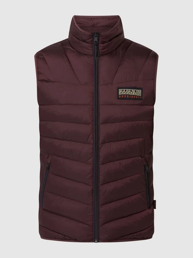 Napapijri Regular Fit Steppweste Mit Stehkragen Modell 'Aerons' - Bordeaux Rot 2 Napapijri Regular Fit Steppweste Mit Stehkragen Modell 'Aerons' - Bordeaux Rot – Bild 2