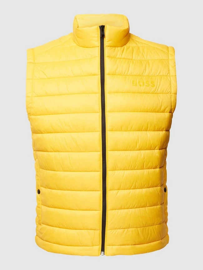BOSS Steppweste Mit Label-Print Modell 'Calano' - Hellgelb 2 BOSS Steppweste Mit Label-Print Modell 'Calano' - Hellgelb – Bild 2