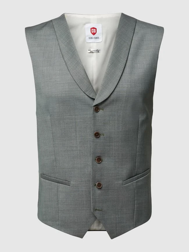 CG - Club Of Gents Weste Mit Schalkragen - Grün 2 CG - Club Of Gents Weste Mit Schalkragen - Grün – Bild 2