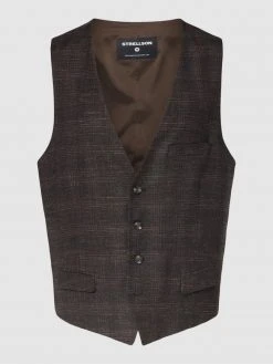 Strellson Weste Mit Allover-Muster Modell 'Gyl' - Dunkelbraun