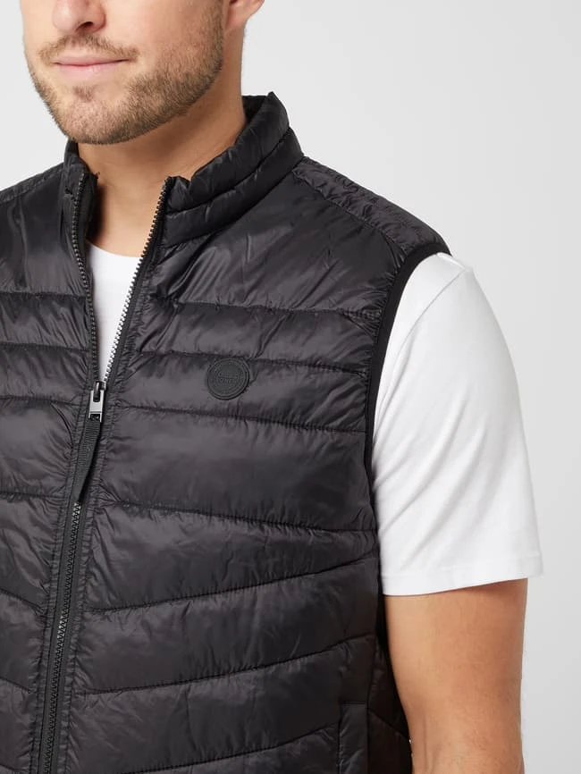 Jack & Jones Steppweste Mit Stehkragen Modell 'Hero' - Schwarz 3 Jack & Jones Steppweste Mit Stehkragen Modell 'Hero' - Schwarz – Bild 3
