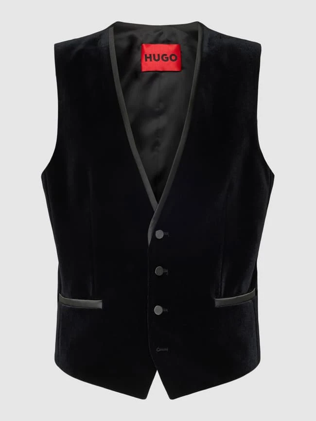HUGO Weste Mit Eingrifftaschen - Schwarz 1 HUGO Weste Mit Eingrifftaschen - Schwarz