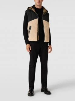 Baldessarini Steppweste Mt Teddyfellbesatz Modell 'Lenny' - Schwarz