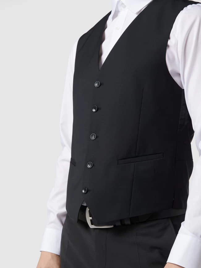 CG - Club Of Gents Weste Mit Leistentaschen Modell 'Carlto' - Schwarz 3 CG - Club Of Gents Weste Mit Leistentaschen Modell 'Carlto' - Schwarz – Bild 3