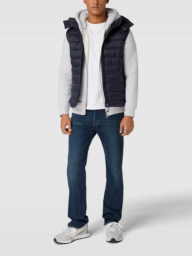 Superdry Steppweste Mit Abnehmbarer Kapuze - Dunkelblau 1 Superdry Steppweste Mit Abnehmbarer Kapuze - Dunkelblau