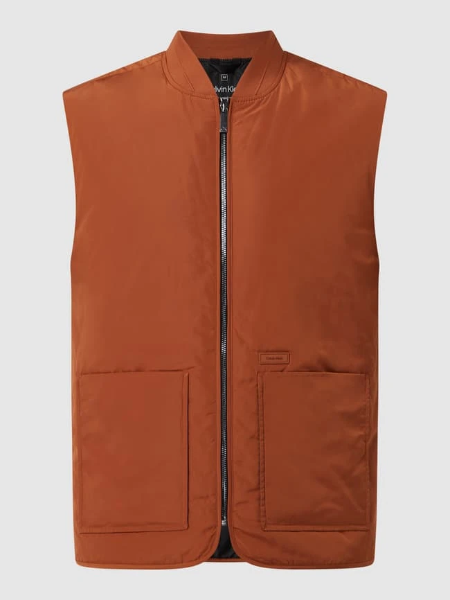 CK Calvin Klein Weste Mit Stehkragen - Dunkel Orange 2 CK Calvin Klein Weste Mit Stehkragen - Dunkel Orange – Bild 2