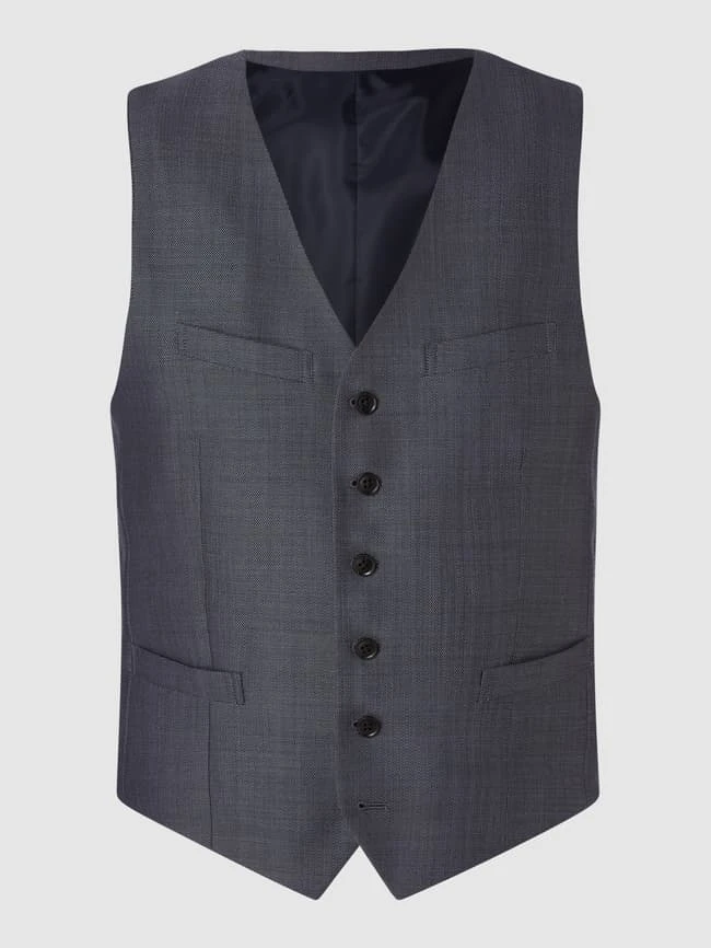 Tiger Of Sweden Slim Fit Weste Mit Webstruktur Modell 'Wolmer' - Rauchblau 1 Tiger Of Sweden Slim Fit Weste Mit Webstruktur Modell 'Wolmer' - Rauchblau