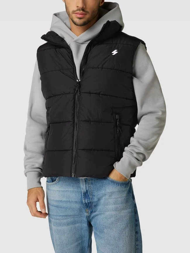 Superdry Steppweste Mit Reißverschlusstaschen - Schwarz 4 Superdry Steppweste Mit Reißverschlusstaschen - Schwarz – Bild 4