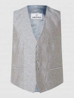 Wilvorst Weste Mit Webmuster - Hellblau