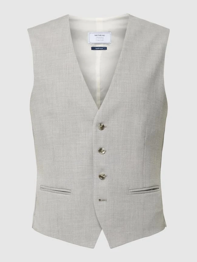 MCNEAL Weste Mit Paspeltaschen - Hellgrau 1 MCNEAL Weste Mit Paspeltaschen - Hellgrau