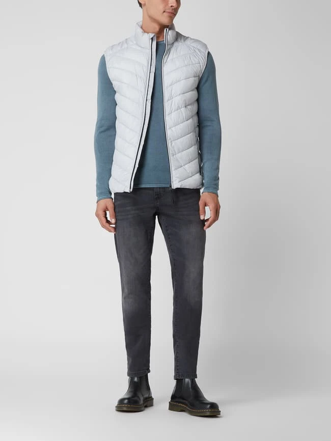 Tom Tailor Light-Steppweste Mit Reißverschlusstaschen - Hellgrau 1 Tom Tailor Light-Steppweste Mit Reißverschlusstaschen - Hellgrau