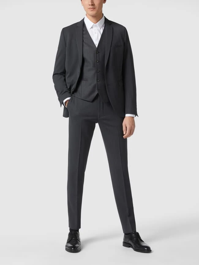 CG - Club Of Gents Slim Fit Weste Aus Schurwolle - 'Savile Row' - Dunkelgrau 1 CG - Club Of Gents Slim Fit Weste Aus Schurwolle - 'Savile Row' - Dunkelgrau