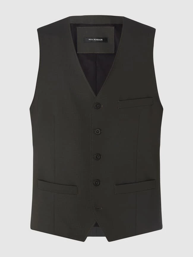 Roy Robson Weste Mit Stretch-Anteil - Dunkelgrün 2 Roy Robson Weste Mit Stretch-Anteil - Dunkelgrün – Bild 2