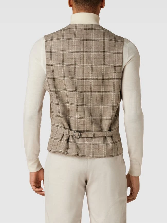 Carl Gross Weste Mit Karomuster Modell 'Warner' - Schlamm 5 Carl Gross Weste Mit Karomuster Modell 'Warner' - Schlamm – Bild 5